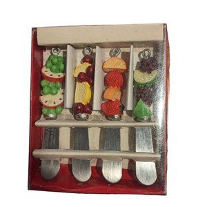 NEW Lot of 4 Cardinal Spreadables Gourmet Spreaders Fruit Slices Stainless Steel